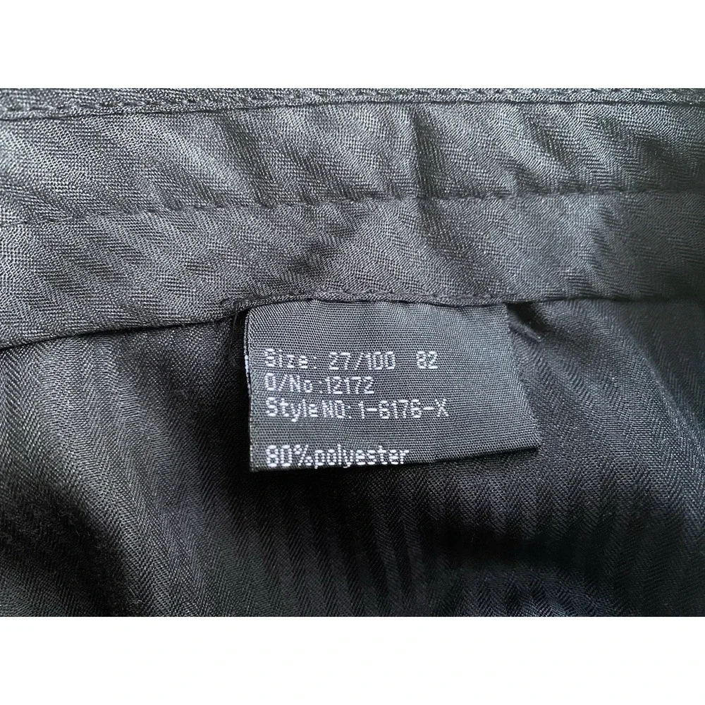 Jack Ashore Men's 39 Waist Suit Pants Black Pinstripe 27 Inch Inseam